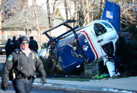 Scenes from helicopter crash in Philadelphia