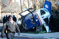 Scenes from helicopter crash in Philadelphia