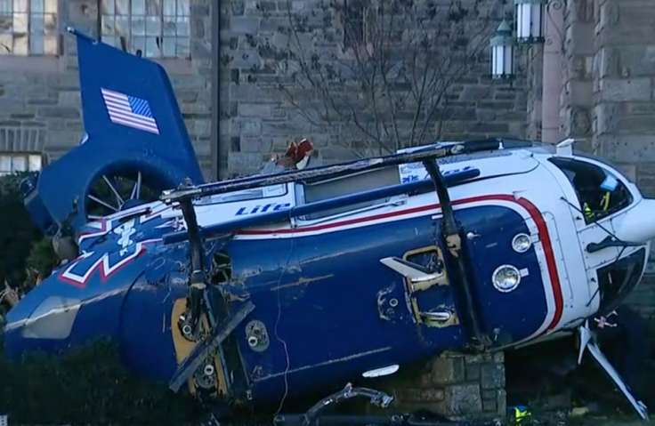 Scenes from helicopter crash in Philadelphia