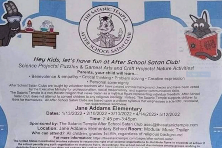 Satanic flyers found in lobbies of schools