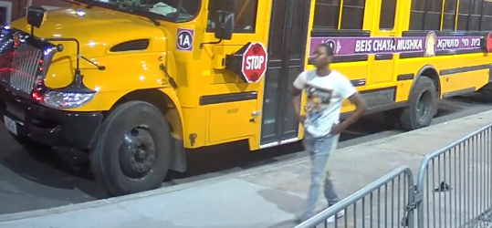 Screen grab of the video showing the suspect Screen grab of the video showing the suspect