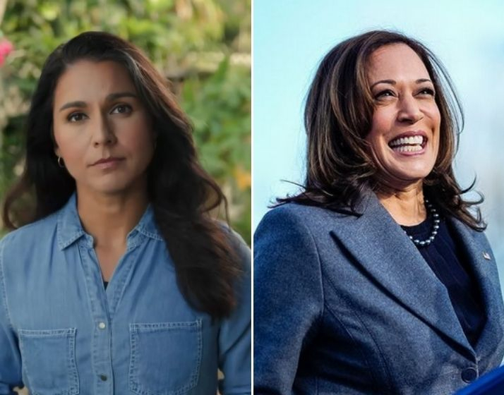 Tulsi Gabbard and Kamala Harris