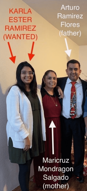 Karla Ramirez with her family
