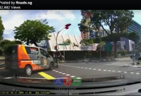 WATCH: E-scooter rider narrowly escapes getting run over by van