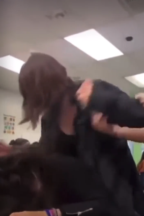  Screen of the video showing the classroom beating