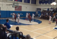 A video showed the crowd hurling racial taunts while a black player was shooting free throws