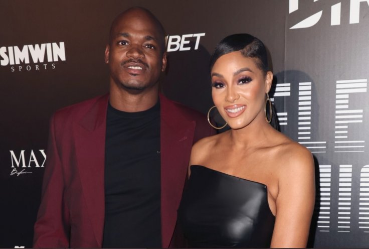 Adrian Peterson with wife Ashley Brown