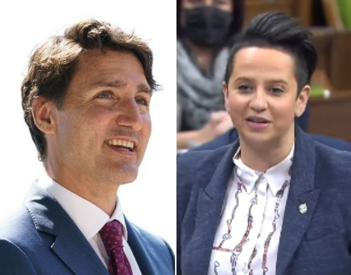  Justin Trudeau (L) and Melissa Lantsman