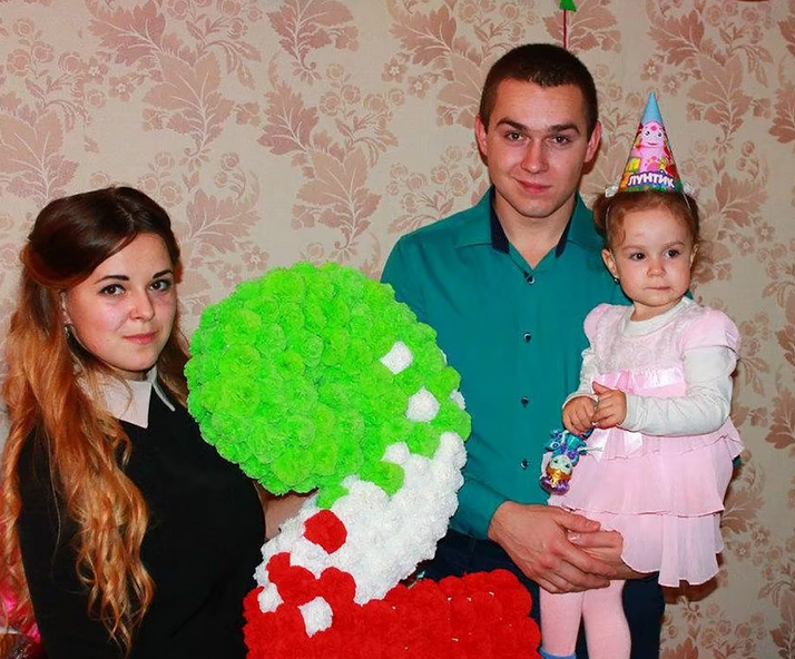 Oleg and Irina on their daughter, Sofia's second birthday