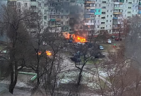 Mariupol remained surrounded by Russian troops under constant shelling