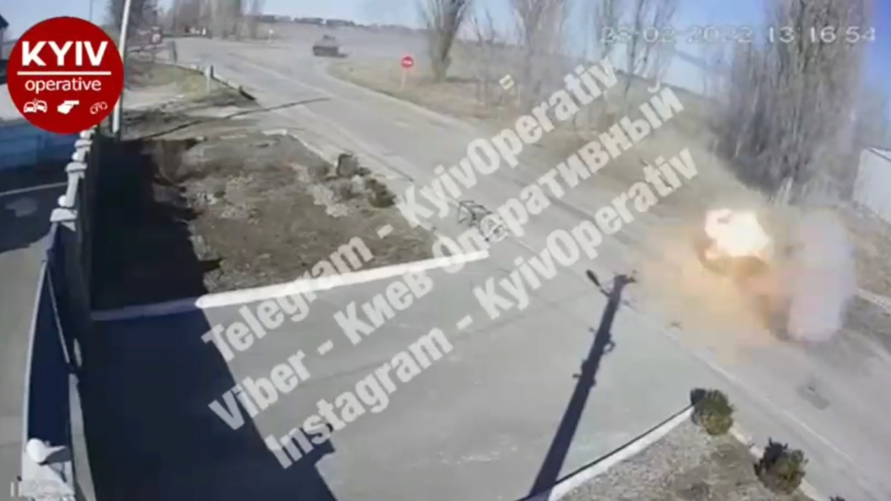 Chilling Video Captures Moment Russian Tank Obliterates Civilian Car In ...