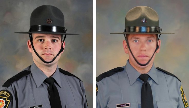 Troopers Martin F. Mack III and Branden T. Sisca. 