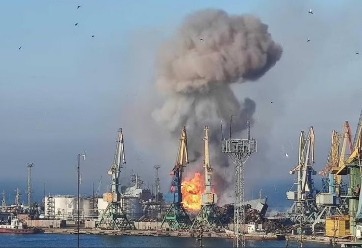 Russian ship destroyed 