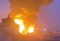 Explosions at an oil depot in Belgorod