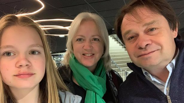 Russian oligarch and top gas executive Sergey Protosenya with his family