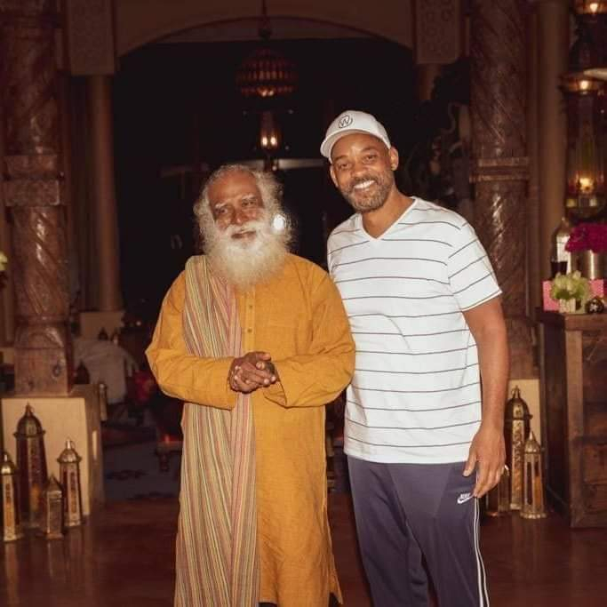 Will Smith with Sadhguru in 2020