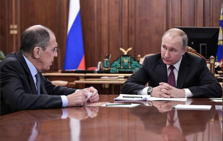 Sergei Lavrov with Vladimir Putin
