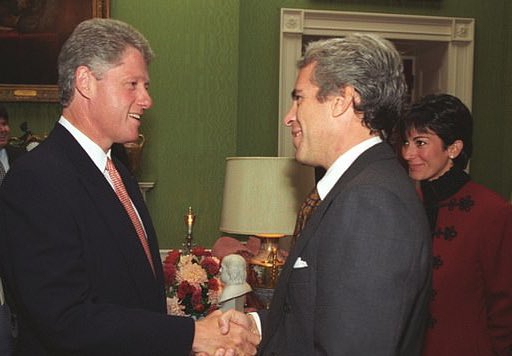 Bill Clinton with Epstein and Maxwell
