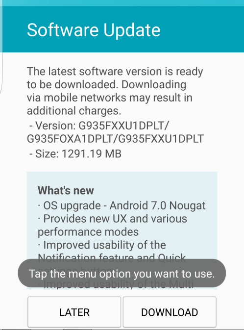 Galaxy S7 and S7 Edge get Android 7.0 OTA update Galaxy S7 and S7 Edge get Android 7.0 OTA update