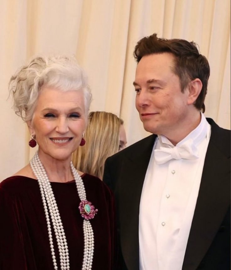 Maye Musk with Elon Musk