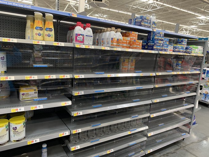 Infant formula missing from the shelves Infant formula missing from the shelves