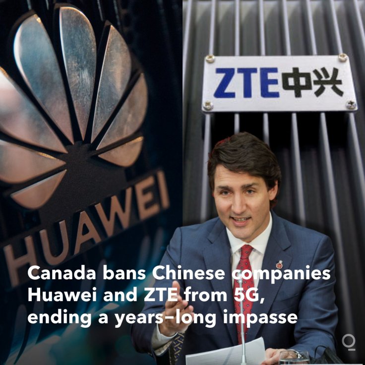 Canada bans Huawei