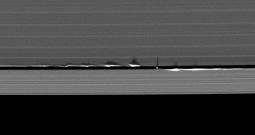Daphnis creating weaves in Saturn's rings