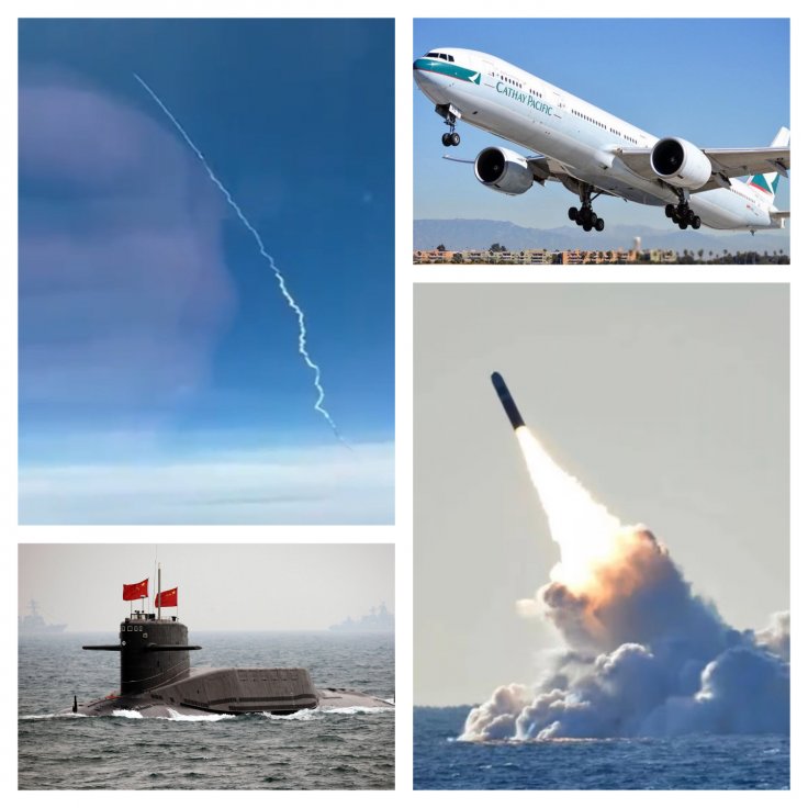 Chinese ballistic missile narrowly avoided a passenger plane flying over the South China Sea Chinese ballistic missile narrowly avoided a passenger plane flying over the South China Sea
