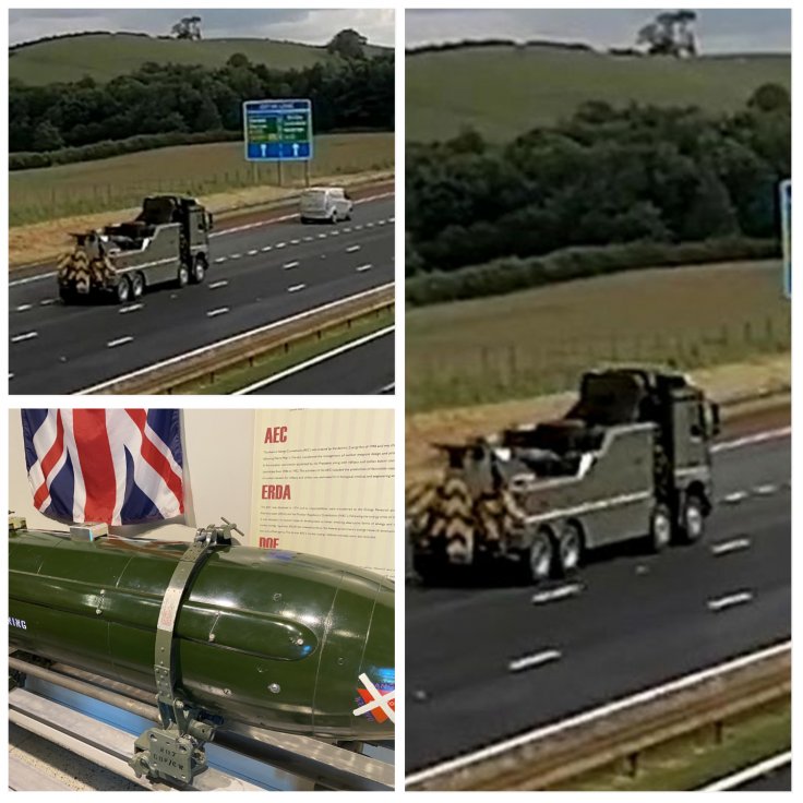 Military convoy with extremely 'dangerous' nuclear warheads