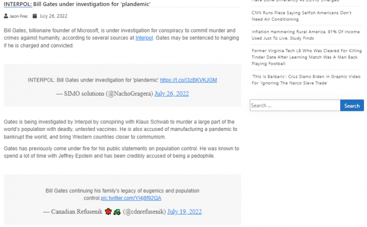 False information False information