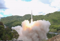 A screenshot of a video posted on Weibo shows a Dongfeng ballistic missile