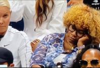 Serena William's mom sleeping
