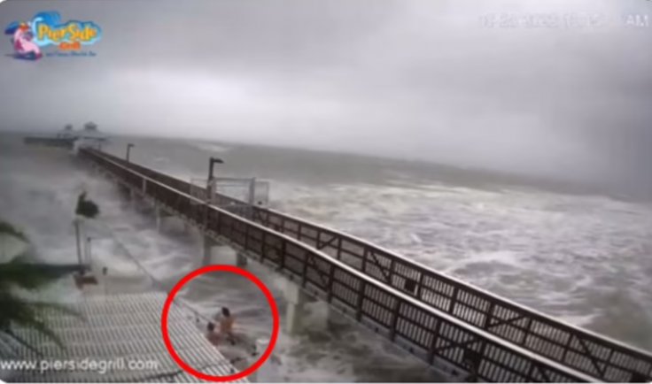 Hurricane Ian swimming