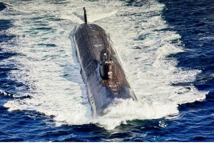 submarine operating in the east of the Barents Sea submarine operating in the east of the Barents Sea