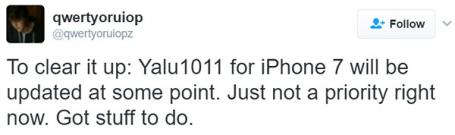 Yalu1011 jailbreak coming soon to iPhone 7/7 Plus