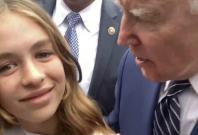 Joe Biden Sneaks Up Behind Girl, Grabs Her Shoulder 