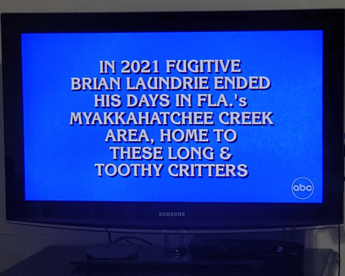 Brian Laundrie clue on Jeopardy!