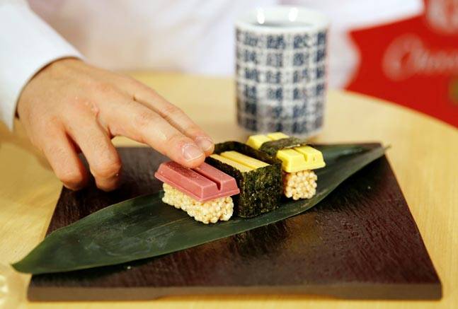 Sushi-shaped Kitkats in Japan Sushi-shaped Kitkats in Japan