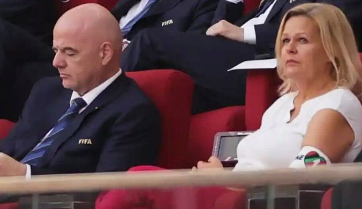 Nancy Faeser with Gianni Infantino