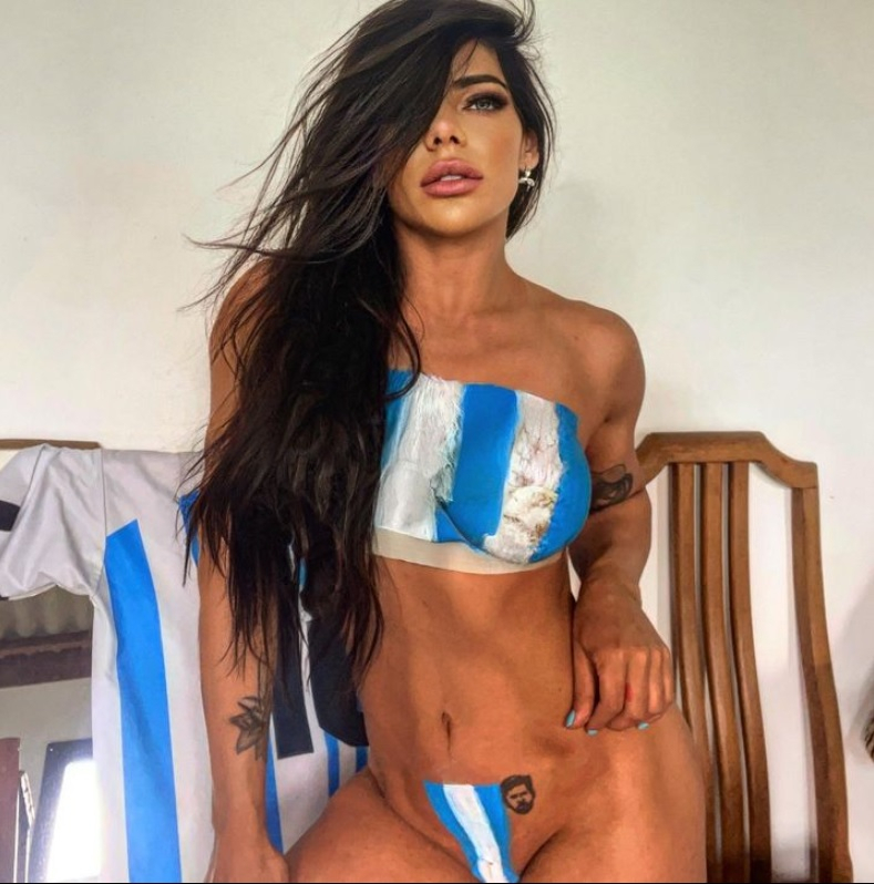 Suzy Cortez Lionel Messi Obsessed Miss Bumbum Goes Nude In Sky And