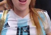 Argentina fan flashing Argentina fan flashing