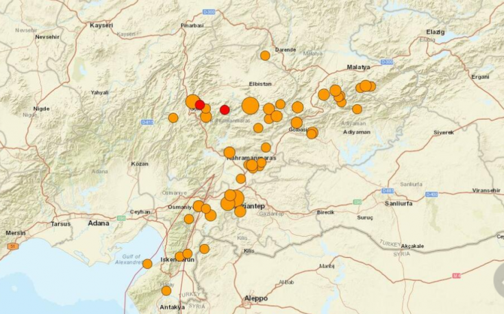 Quake-hit Regions of Turkey and Syria