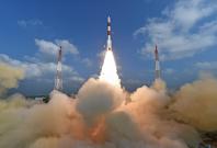 Lift off view of PSLV-C37 / Cartosat -2