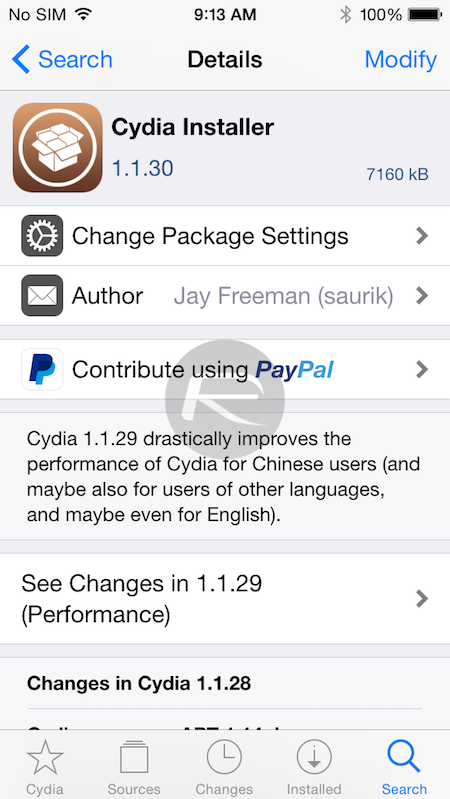 Cydia 1.1.30