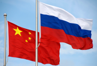 Flags of Russia and China