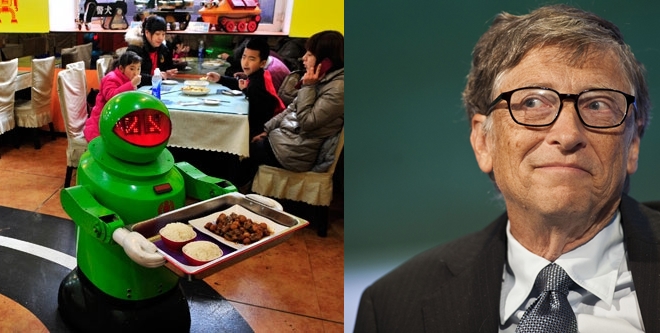 bill gates and robots