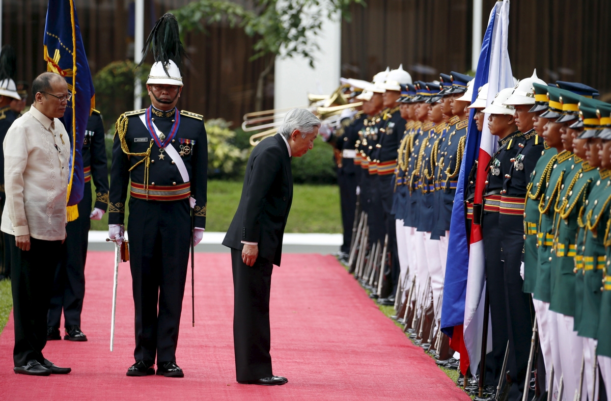 Japan's emperor Akihito visits Philippines