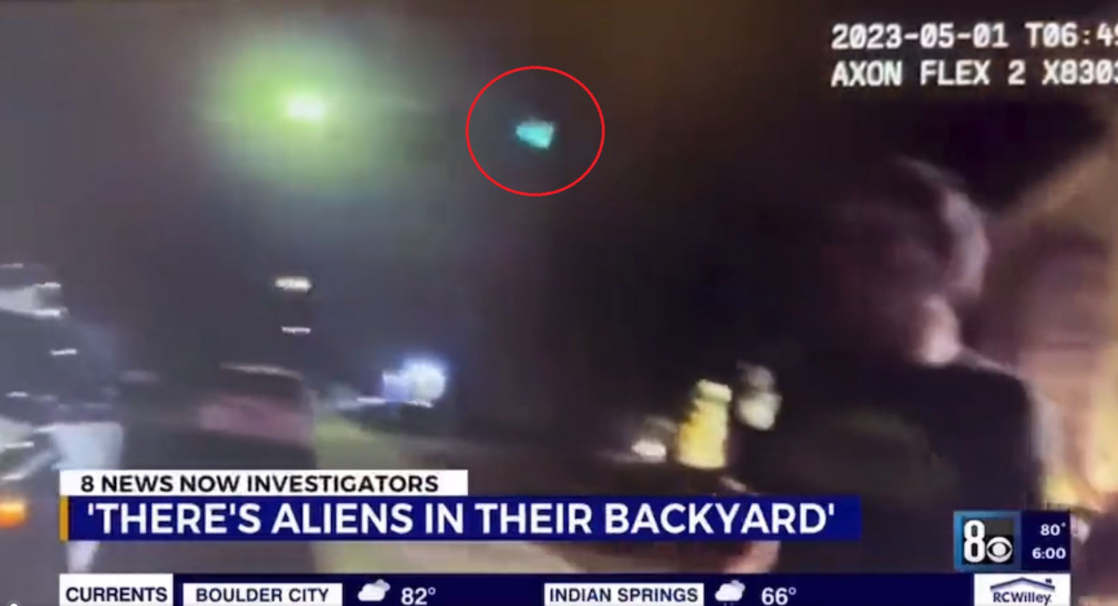 Las Vegas Police Officer's Bodycam Captures Suspected UFO as Residents