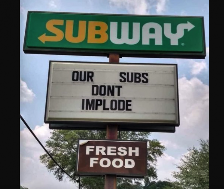 Subway restaurant sign