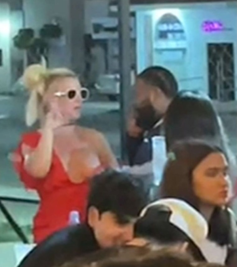 Britney Spears Suffers Major Wardrobe Malfunction As Her Dress Slips